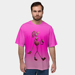 Футболка оверсайз мужская POPPY PLAYTIME МАМА ДЛИННЫЕ НОГИ, цвет: 3D-принт — фото 2