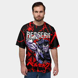 Футболка оверсайз мужская БЕРСЕРК BERSERK GUTS, цвет: 3D-принт — фото 2