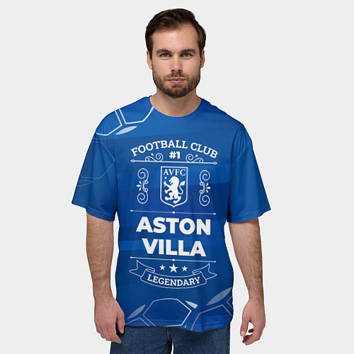 Мужская футболка оверсайз Aston Villa FC 1 / 3D-принт – фото 3