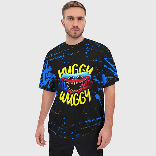 Мужская футболка оверсайз Хагги Вагги Поппи Плейтайм / 3D-принт – фото 3