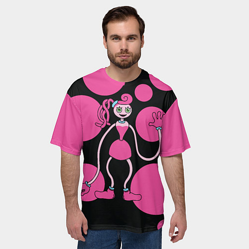 Мужская футболка оверсайз Mommy Long Legs Мама длинные ноги / 3D-принт – фото 3