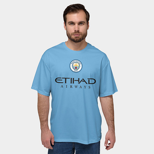 Мужская футболка оверсайз Manchester City ФОДЕН Домашняя форма 2223 / 3D-принт – фото 3