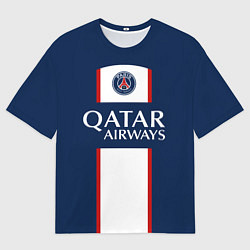 Футболка оверсайз мужская PSG MBAPPE МБАППЕ ДОМАШНЯЯ ФОРМА 2223, цвет: 3D-принт