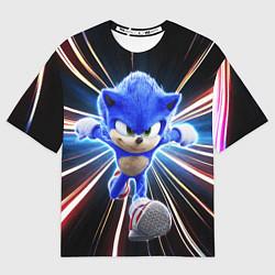 Футболка оверсайз мужская Speed Sonic, цвет: 3D-принт