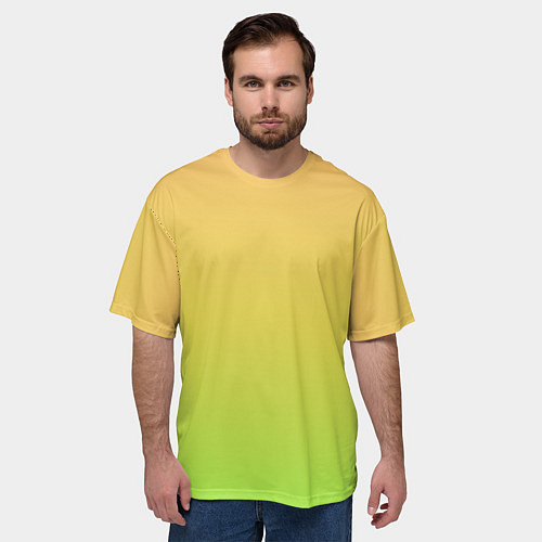 Мужская футболка оверсайз GRADIEND YELLOW-GREEN / 3D-принт – фото 3