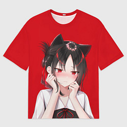 Мужская футболка оверсайз Грустная Кагуя