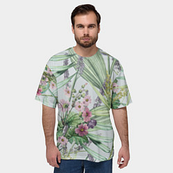 Футболка оверсайз мужская Цветы Солнечная Коса, цвет: 3D-принт — фото 2