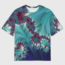 Футболка оверсайз мужская Фрактальный растительный паттерн Fractal Plant Pat, цвет: 3D-принт
