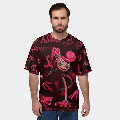 Мужская футболка оверсайз Mommy Long Legs PP / 3D-принт – фото 3