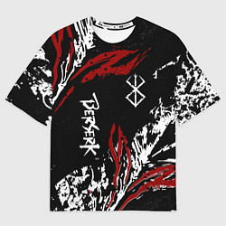 Футболка оверсайз мужская BERSERK BLACK MASK - БЕРСЕРК ЧЁРНАЯ МАСКА, цвет: 3D-принт