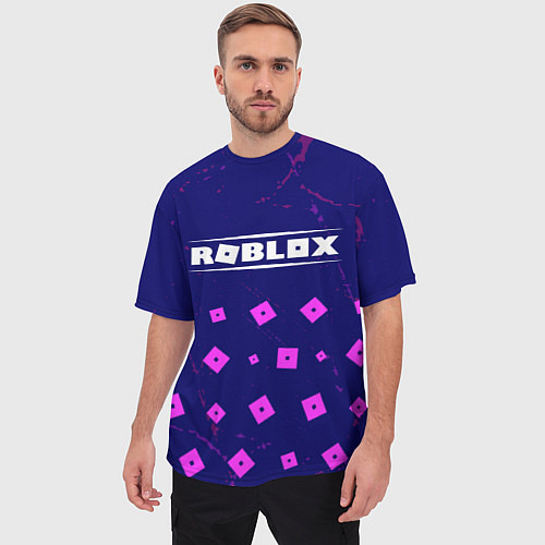 Мужская футболка оверсайз ROBLOX Гранж / 3D-принт – фото 3