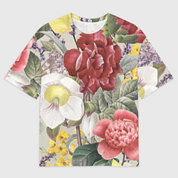 Футболка оверсайз мужская Цветы Красочный Садовый Букет, цвет: 3D-принт