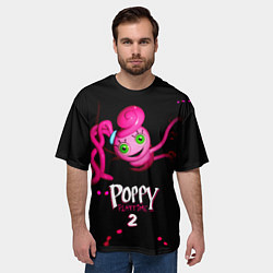 Футболка оверсайз мужская Паппи Плейтайм 2 Мама Длинные Ноги, цвет: 3D-принт — фото 2