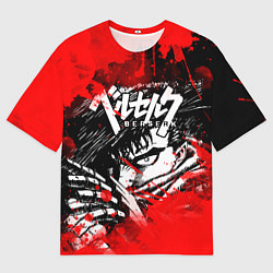 Футболка оверсайз мужская БЕРСЕРК - BERSERK БРЫЗГИ, цвет: 3D-принт