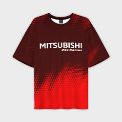 Футболка оверсайз мужская MITSUBISHI Pro Racing Абстракция, цвет: 3D-принт