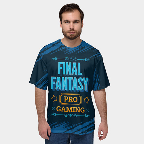 Мужская футболка оверсайз Игра Final Fantasy: PRO Gaming / 3D-принт – фото 3