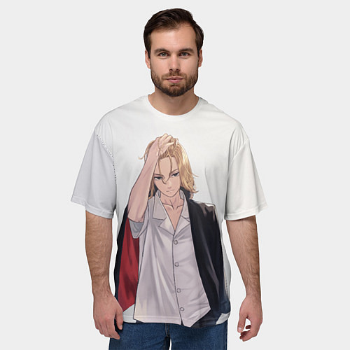 Мужская футболка оверсайз Мандзиро Сано art / 3D-принт – фото 3