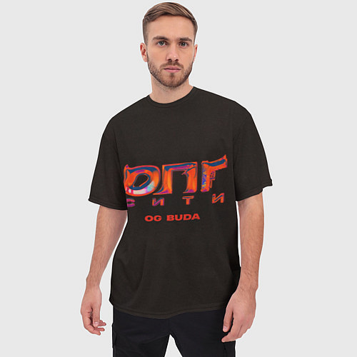 Мужская футболка оверсайз OG BUDA ОПГ СИТИ / 3D-принт – фото 3