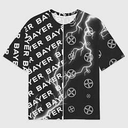 Футболка оверсайз мужская BAYER - Молнии Паттерны, цвет: 3D-принт