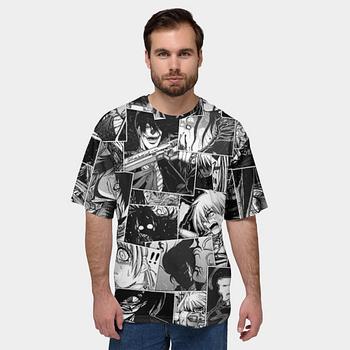 Мужская футболка оверсайз Хэллсинг паттерн Hellsing / 3D-принт – фото 3