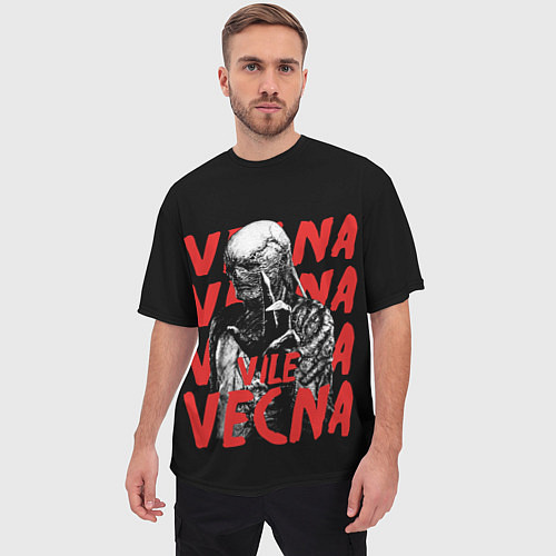 Мужская футболка оверсайз VILE VECNA / 3D-принт – фото 3