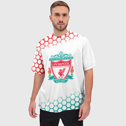 Футболка оверсайз мужская Liverpool соты, цвет: 3D-принт — фото 2