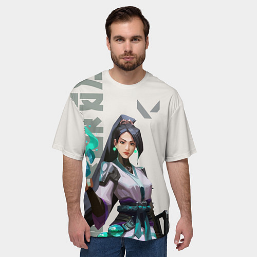 Мужская футболка оверсайз SAGE VALORANT / 3D-принт – фото 3