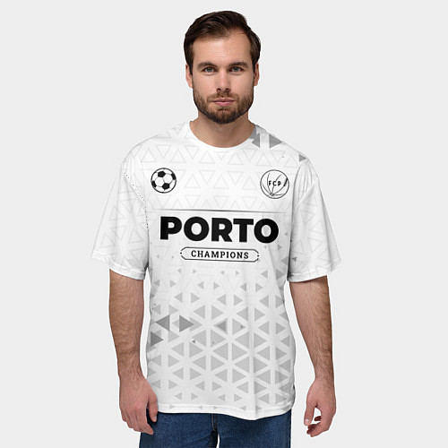 Мужская футболка оверсайз Porto Champions Униформа / 3D-принт – фото 3