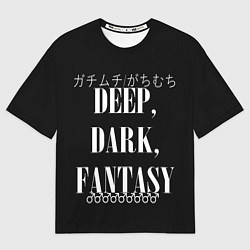 Футболка оверсайз мужская Глубокие темные фантазии Иероглифы, цвет: 3D-принт