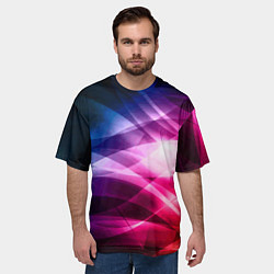 Футболка оверсайз мужская Красочная абстрактная композиция Colorful abstract, цвет: 3D-принт — фото 2