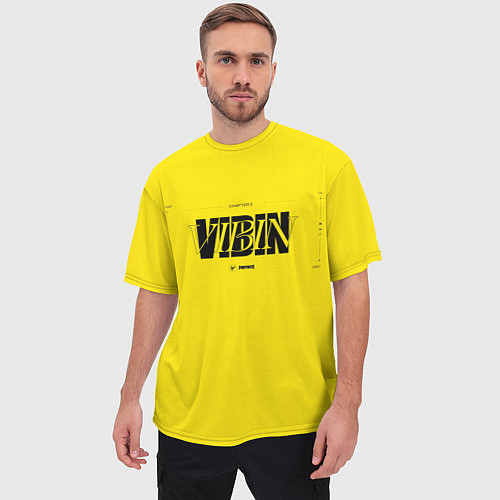 Мужская футболка оверсайз FORTNITE VIBIN / 3D-принт – фото 3