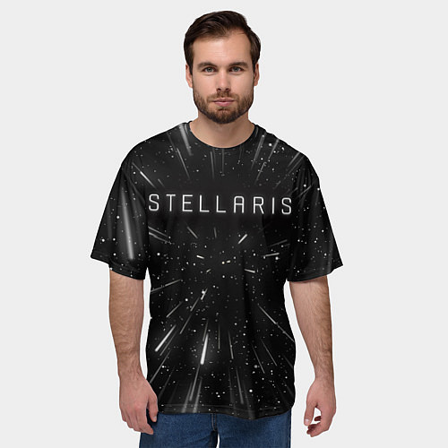 Мужская футболка оверсайз Stellaris WARP / 3D-принт – фото 3