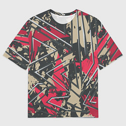 Мужская футболка оверсайз Камуфляжный паттерн