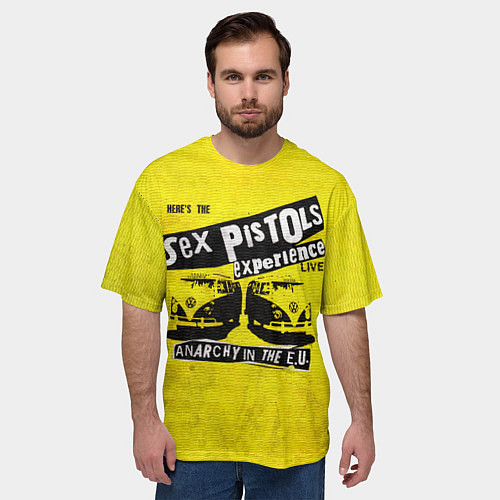 Мужская футболка оверсайз Sex Pistols experience LIVE / 3D-принт – фото 3