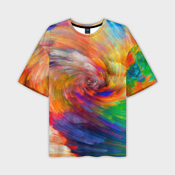 Мужская футболка оверсайз MULTICOLORED SWIRLS