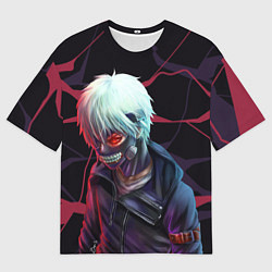 Футболка оверсайз мужская Токийский Гуль-лицо в маске, цвет: 3D-принт