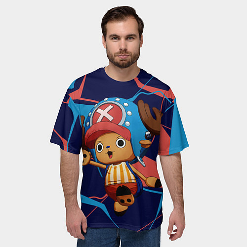 Мужская футболка оверсайз Тони Чеппер - олень из One Piece / 3D-принт – фото 3