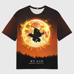 Футболка оверсайз мужская КЛИНОК, РАССЕКАЮЩИЙ ДЕМОНОВ Танджиро Камадо, цвет: 3D-принт