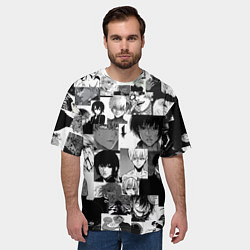 Футболка оверсайз мужская Манга Токийский Гуль, цвет: 3D-принт — фото 2