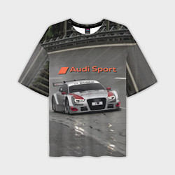 Футболка оверсайз мужская Audi Sport Racing Team Short Track Car Racing Авто, цвет: 3D-принт