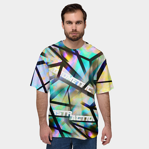 Мужская футболка оверсайз New Abstraction / 3D-принт – фото 3