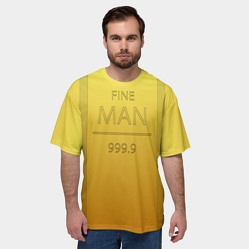 Мужская футболка оверсайз Золотой мужчина DR / 3D-принт – фото 3