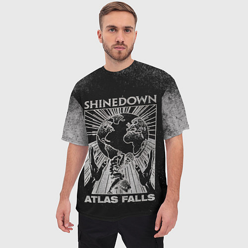 Мужская футболка оверсайз Atlas Falls - Shinedown / 3D-принт – фото 3