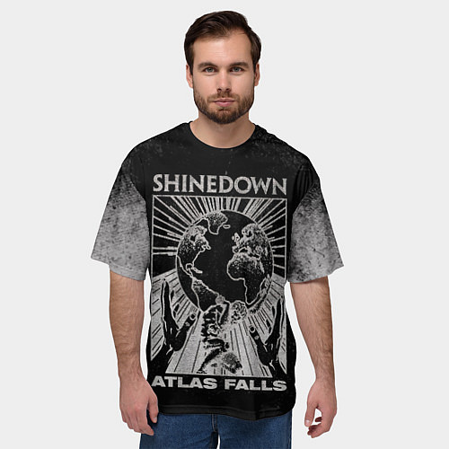 Мужская футболка оверсайз Atlas Falls - Shinedown / 3D-принт – фото 3