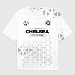 Футболка оверсайз мужская Chelsea Champions Униформа, цвет: 3D-принт