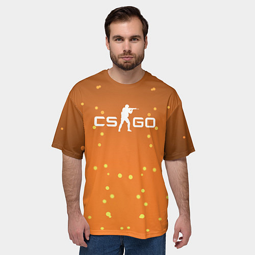 Мужская футболка оверсайз Cs go Абстракция / 3D-принт – фото 3