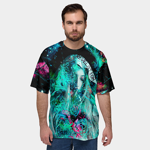 Мужская футболка оверсайз Revelation Moon / 3D-принт – фото 3