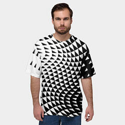 Футболка оверсайз мужская Минималистический авангардный паттерн, цвет: 3D-принт — фото 2