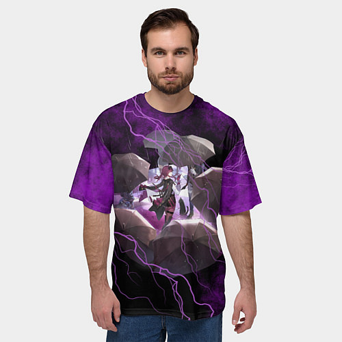 Мужская футболка оверсайз Кафка Honkai star rail / 3D-принт – фото 3