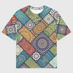 Мужская футболка оверсайз Мандала орнамент